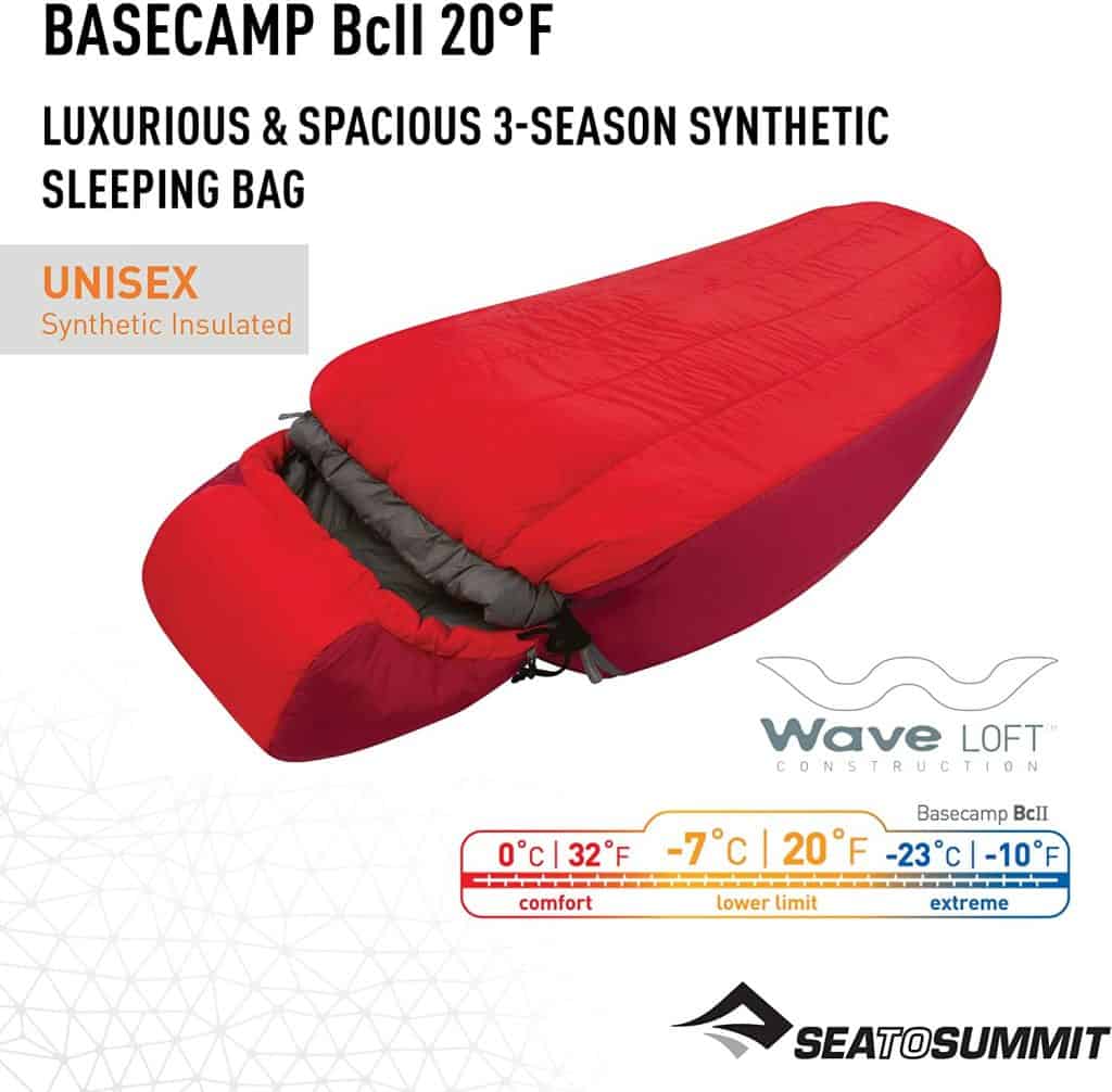 Sea to summit basecamp on sale bcii 20 double sleeping bag